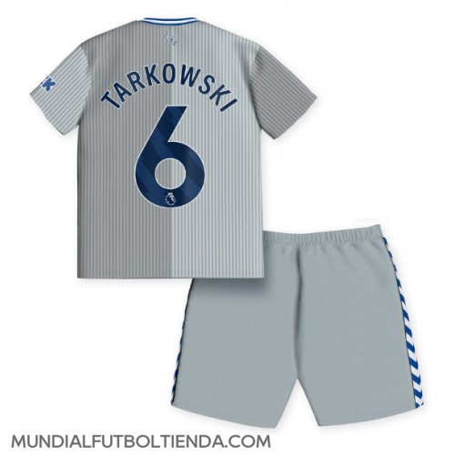 Camiseta Everton James Tarkowski #6 Tercera Equipación Replica 2023-24 para niños mangas cortas (+ Pantalones cortos)
